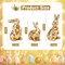 Easter Bunny Decorations – Set of 3 Golden Resin Rabbit Figurines for Easter Table Centerpiece, Spring Home Décor, and Holiday Display